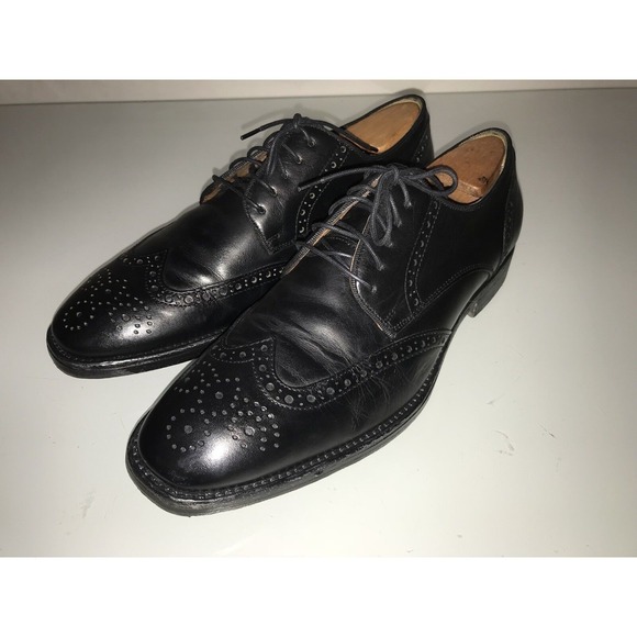 Johnston & Murphy J&M Est. 1850 Wing Tip Black Oxfords 20-5721 Men's Size 11M - Picture 6 of 12